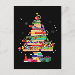 Cartão Postal De Festividades Árvore de Natal da Biblioteca