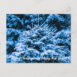 Cartão Postal De Festividades Árvore de Natal de Inverno