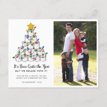 Árvore de Natal de Papel Higiênico Enrolado Foto