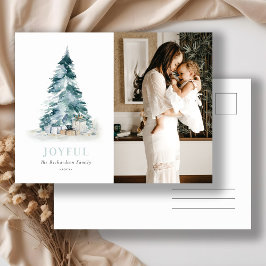 Cartão Postal De Festividades Árvore de Natal de Pinheiro Aquarela Jotful Presen