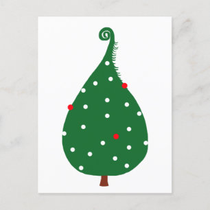 Cartão Postal De Festividades Árvore de natal de spruce decorada