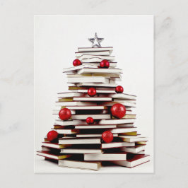 Cartão Postal De Festividades Árvore de Natal do Livro