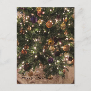 Cartão Postal De Festividades Árvore de Natal Elegante