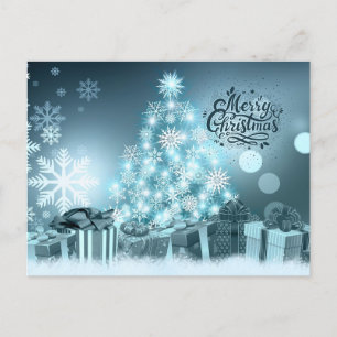 Cartão Postal De Festividades Árvore de Natal Feliz de Natal