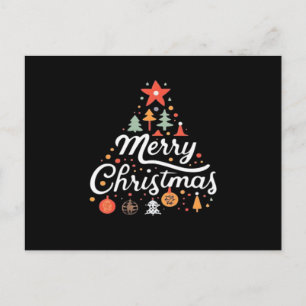 Cartão Postal De Festividades Árvore de Natal Feliz Natal Clássico