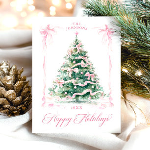 Cartão Postal De Festividades Árvore de Natal Feliz Natal Elegante