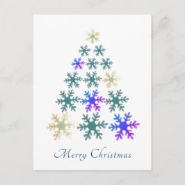 Cartão Postal De Festividades Árvore de Natal Floco de Neve Natal Feriado