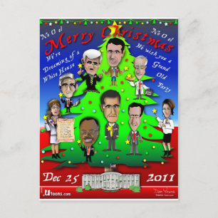 Cartão Postal De Festividades Árvore de Natal GOP