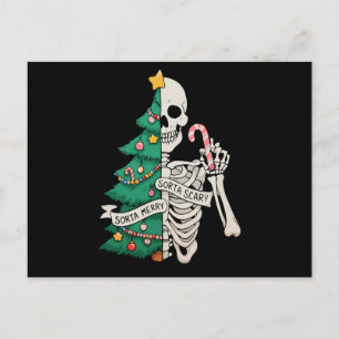 Cartão Postal De Festividades Árvore de Natal Meio Alegre Meio Assustador Esquel