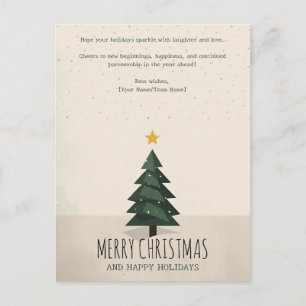 Cartão Postal De Festividades Árvore de Natal Minimalista Escandinava Nórdica Be