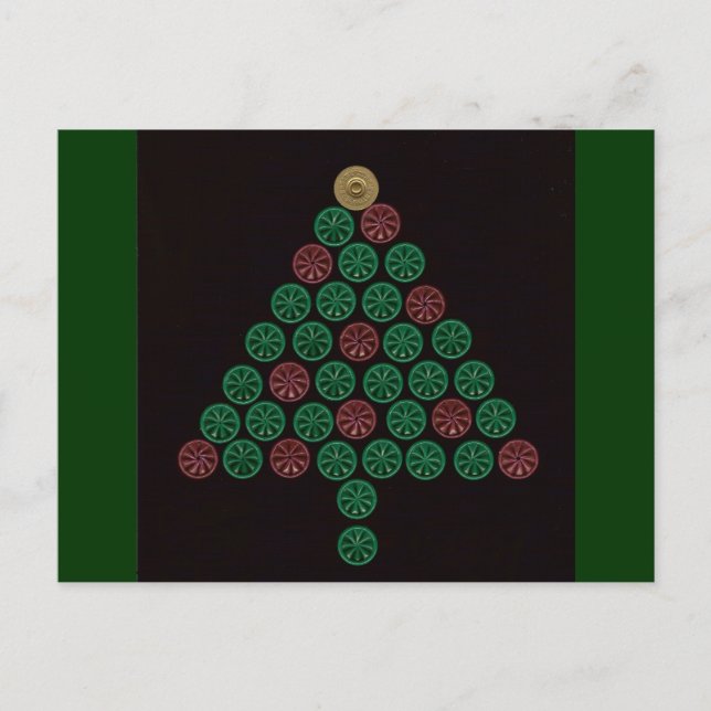 Cartão Postal De Festividades Árvore de Natal Shotgun Shell (Frente)