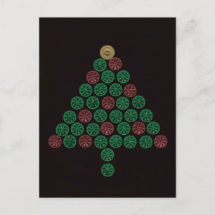Cartão Postal De Festividades Árvore de Natal Shotgun Shell