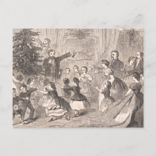 Cartão Postal De Festividades Árvore de Natal Winslow Homer