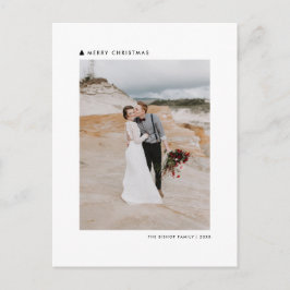 Cartão Postal De Festividades Árvore Negra de Natal Moderna Foto de Natal Feliz