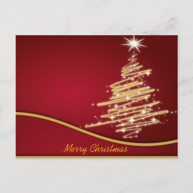 Cartão Postal De Festividades árvores de natal (Frente)