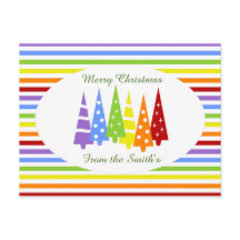 Árvores de Natal Arco-Íris Personalizadas Faixa de