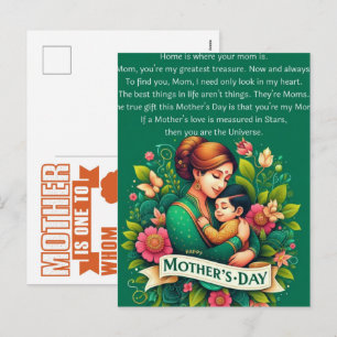 Cartão Postal De Festividades As Belas e Comoventes Citações do Dia das Mães