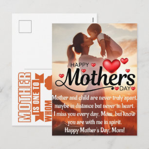 Cartão Postal De Festividades As Belas e Comoventes Citações do Dia das Mães