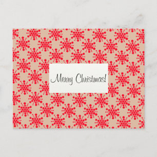 Cartão Postal De Festividades As estrelas vermelhas Feliz Natal!