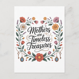 Cartão Postal De Festividades As Mães São Tesouros Intemporais