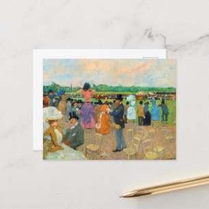 Cartão Postal De Festividades As Raças em Longchamp de Jean-Louis Forain