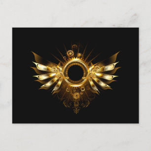 Cartão Postal De Festividades Asas steampunk