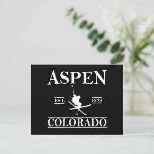 Cartão Postal De Festividades Aspen Colorado ski