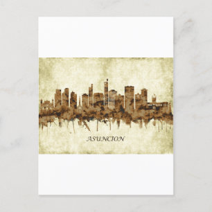 Cartão Postal De Festividades Assunção Cityscape