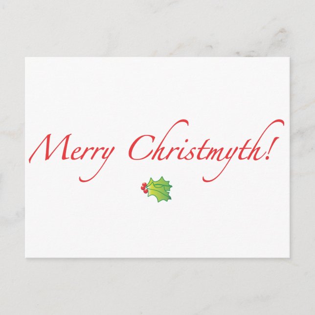 Cartão Postal De Festividades (Atenuado) Christmyth alegre! (Frente)