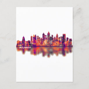 Cartão Postal De Festividades Atlanta Georgia Skyline
