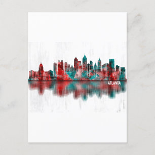 Cartão Postal De Festividades Atlanta Georgia Skyline