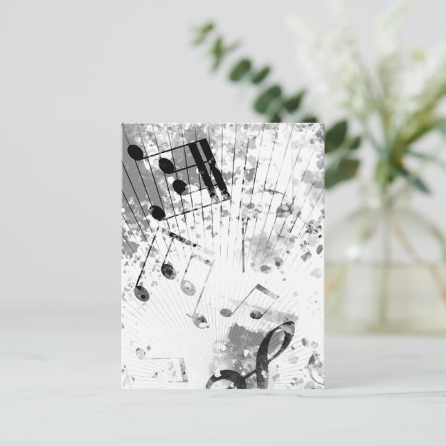 Cartão Postal De Festividades Atmosfera Musical 1 (Em pé/Frente)