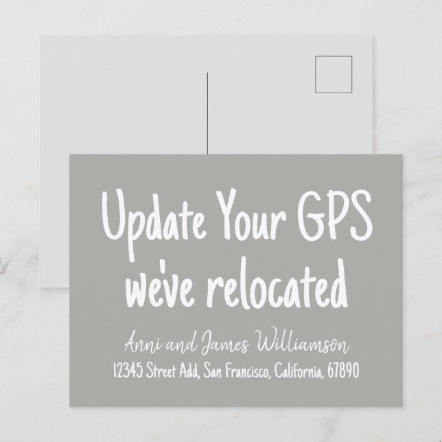 Cartão Postal De Festividades Atualize seu GPS Adicionando detalhes que recoloca (Frente/Verso)