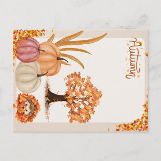 Cartão Postal De Festividades Autumn