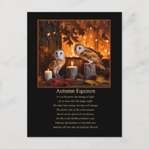 Cartão Postal De Festividades Autumn Equnoix Mabon Pagan Wicca