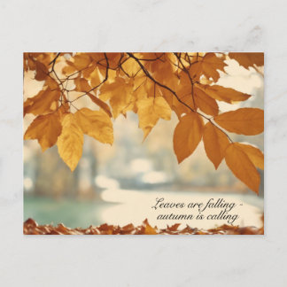 Cartão Postal De Festividades Autumn Fall Leaf Scenery