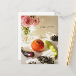 Cartão Postal De Festividades Autumn Harvest Still Life Holiday Postcard