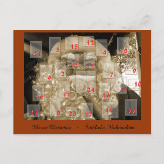Cartão Postal De Festividades aventskalender mit nikolaus