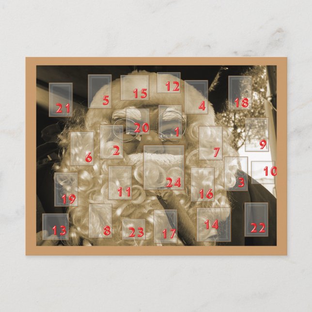 Cartão Postal De Festividades aventskalender mit nikolaus (Frente)