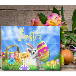 Cartão Postal De Festividades Aventura Espera A Caça Do Ovo De Páscoa Do Excelen