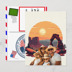 Cartão Postal De Festividades Aventura Personalizada de Viagem ao Parque Naciona