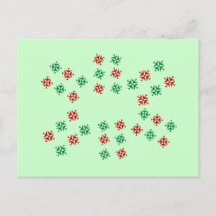 Cartão Postal De Festividades Avião Floco de Neve Natal