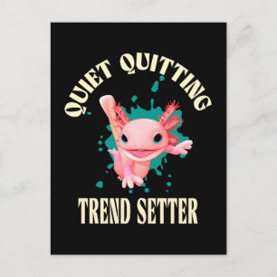 Cartão Postal De Festividades Axolotl Rosa Engraçado Definidor de Tendência de S