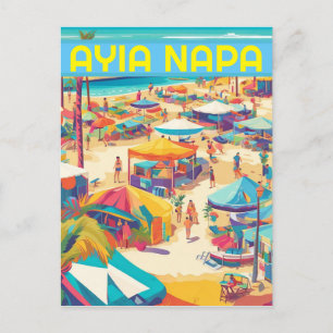 Cartão Postal De Festividades Ayia Napa Chipre — estância turística
