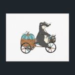 Cartão Postal De Festividades Badger Blue Pumpkin<br><div class="desc">custom</div>