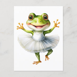 Cartão Postal De Festividades Balé de dança de sapo bonito.