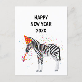 Cartão Postal De Festividades Bandas Zebra - Cartão de Anos novos de Férias Anim