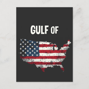 Cartão Postal De Festividades Bandeira do Mapa Americano Funny Trump USA