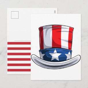Cartão Postal De Festividades Bandeira dos EUA 2026 – Ousada Bandeira Americana 