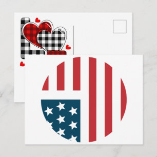 Cartão Postal De Festividades Bandeira dos EUA 2026 – Ousada Bandeira Americana 